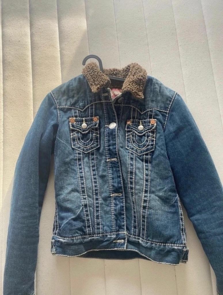 True Religion Sherpa Denim Jas Maat M, Ophalen, Zo goed als nieuw, Maat 38/40 (M), Blauw