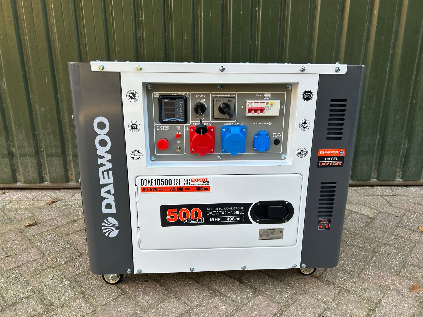 Daewoo DDAE10500DSE-3G Diesel Generator, Ophalen, 5 tot 10 kVA, Dieselolie, Elektrisch startend