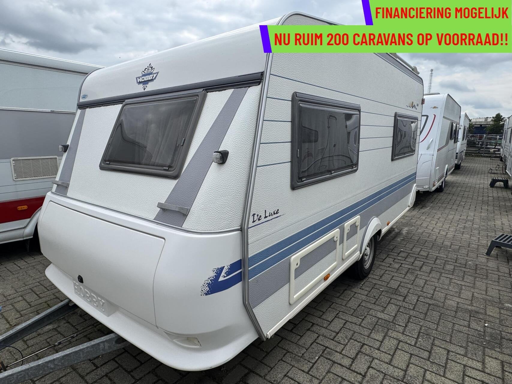 Hobby 440 DE LUXE, FRANSBED, TREINZIT, FIETSENDRAGER, Caravans en Kamperen, Caravans, Hobby, Bedrijf, 6 tot 7 meter, Douche