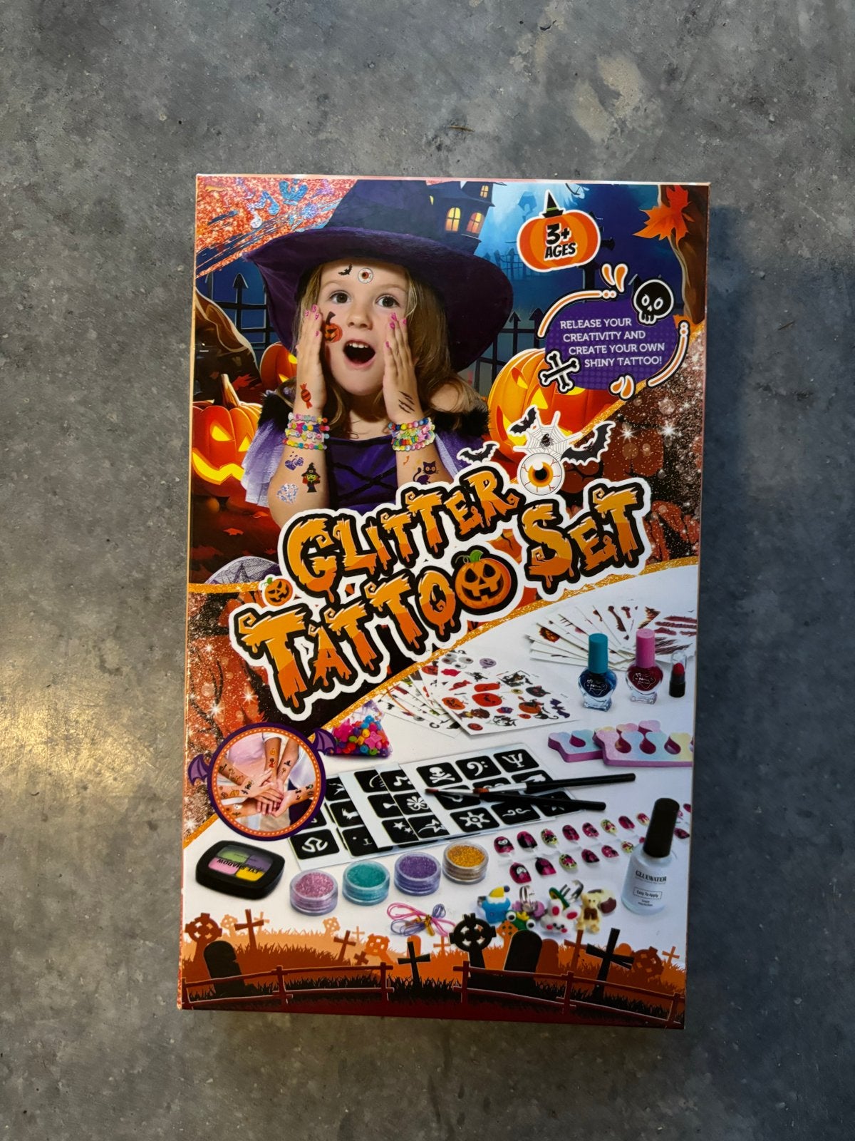 Glitter Tattoo Set - Halloween Thema (3+ jaar), Ophalen of Verzenden, Nieuw, Knutselen