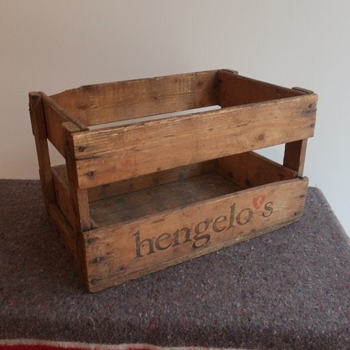 Bierkrat Hengelo's Bier krat hout bierkist kist origineel, Verzamelen, Ophalen of Verzenden, Gebruikt, Overige typen, Overige merken