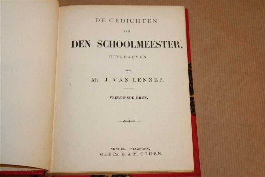 Gedichten van den Schoolmeester, Lennep — Cohen 14e Dr 1910, Ophalen of Verzenden