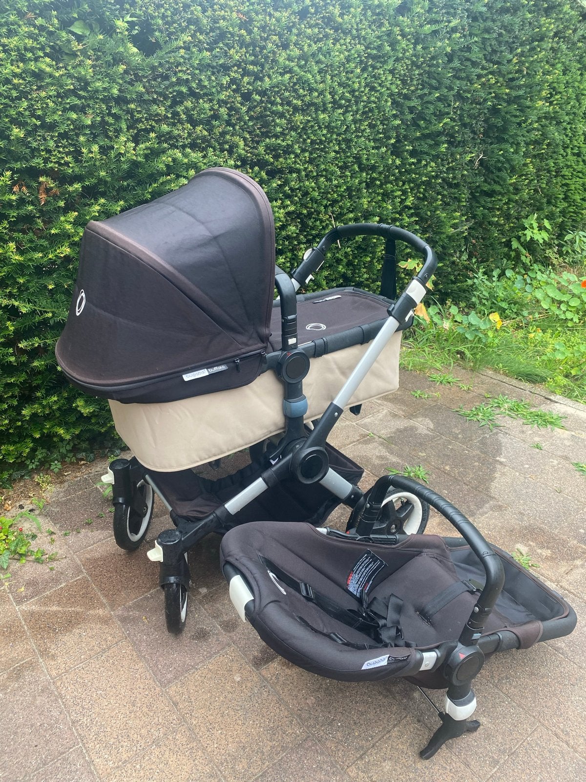 Bugaboo Buffalo kinderwagen en reiswieg, Ophalen, Gebruikt, Verstelbare duwstang, Bugaboo