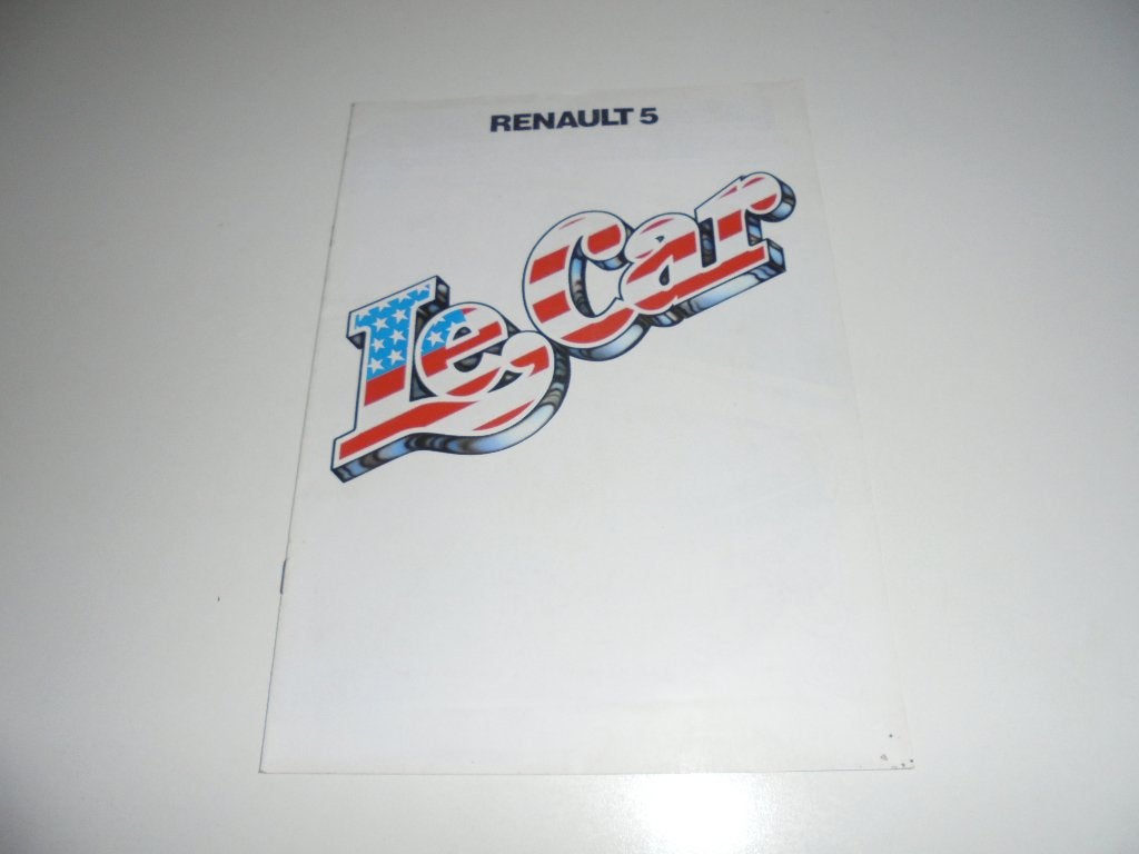 brochure Renault 5 Le Car modellen 1985, Ophalen of Verzenden, Gelezen, Renault