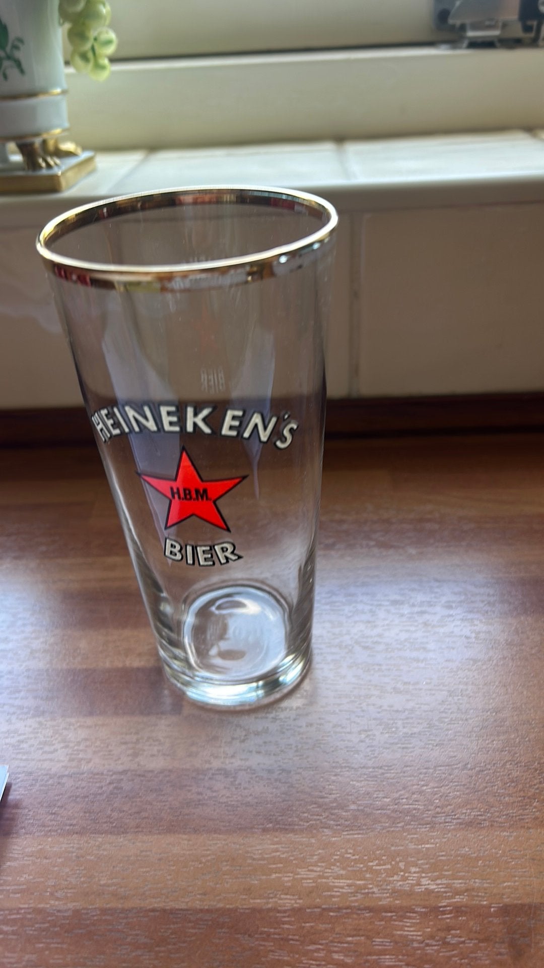 Heineken’s bierglas vintage, verzamel HBM, Ophalen of Verzenden, Gebruikt, Bierglas