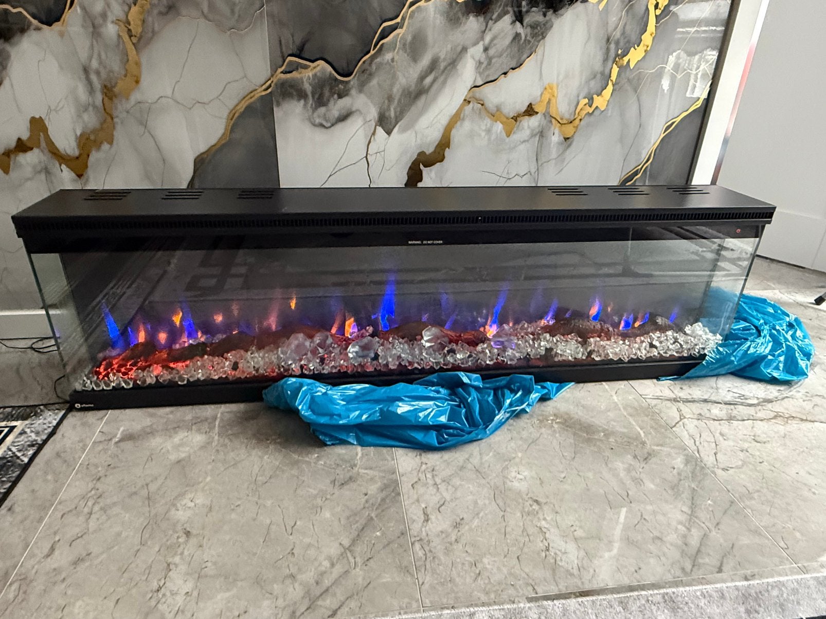 Aflamo sfeerhaard 153 cm Elektrische Haard met warmte, Ophalen of Verzenden, Zo goed als nieuw, Vrijstaande haard, Elektrische haard