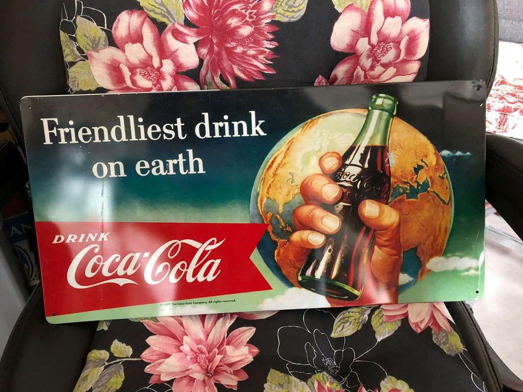 Coca cola reclame bord nr 4, Ophalen of Verzenden, Zo goed als nieuw, Reclamebord