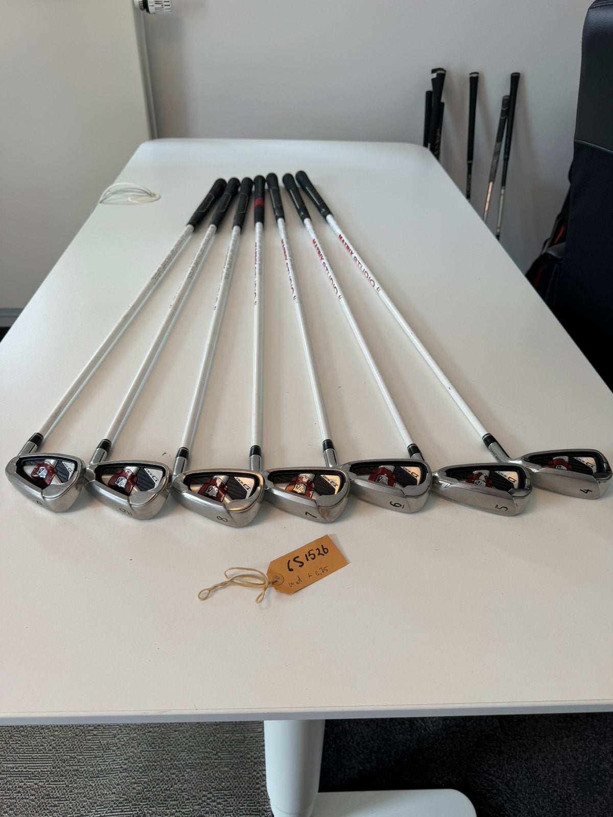 Wilson D100 ijzerset PW-4 - +0,75 - testen ok! r flex 6S1526, Overige merken, Set, Gebruikt, -