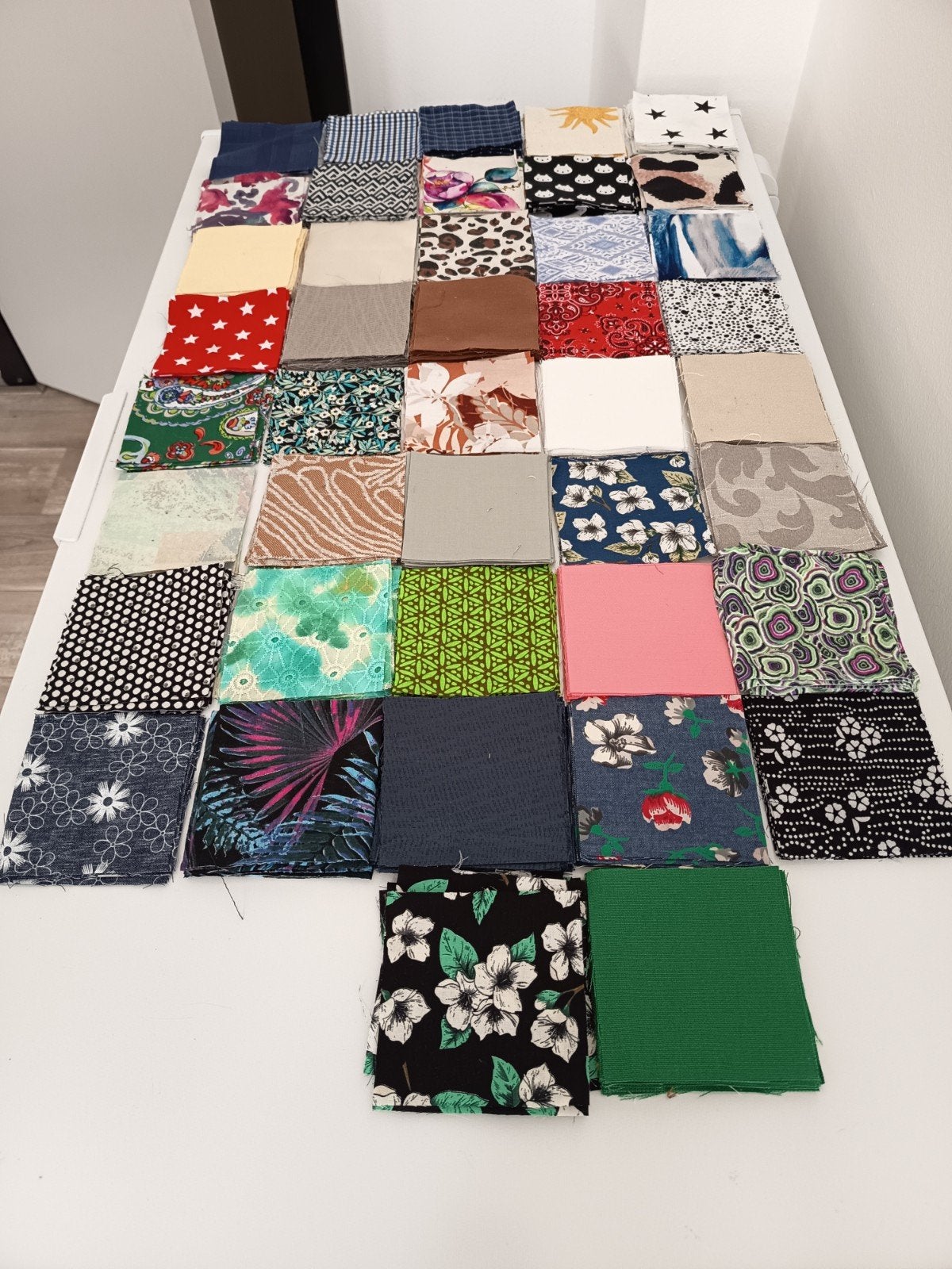 500 Patchwork Lapjes 10X10, Overige materialen, Gebruikt, Meerkleurig, Ophalen of Verzenden