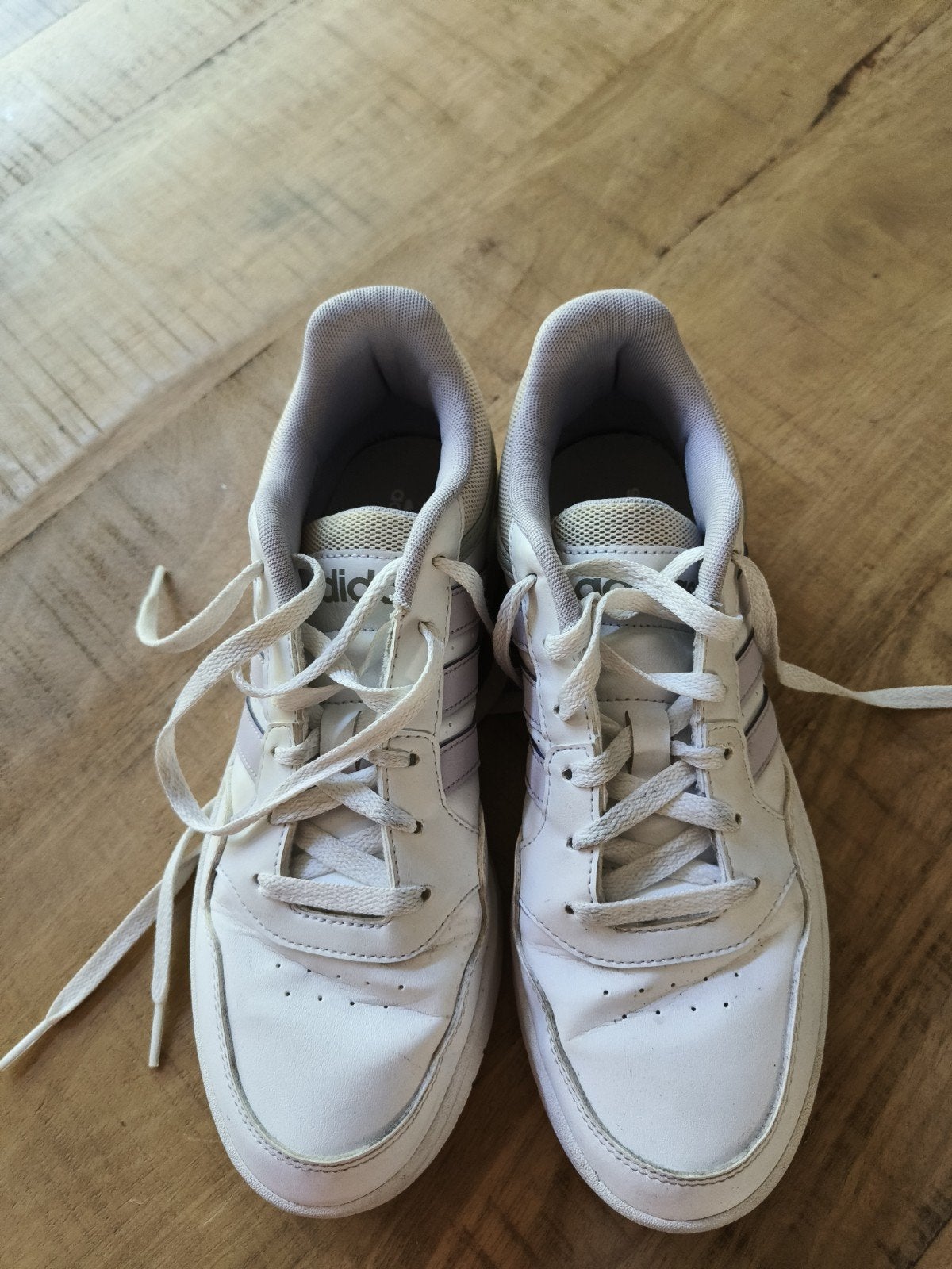 Adidas sneaker dames, wit met lila strepen, Ophalen, Gebruikt, Schoenen, Adidas