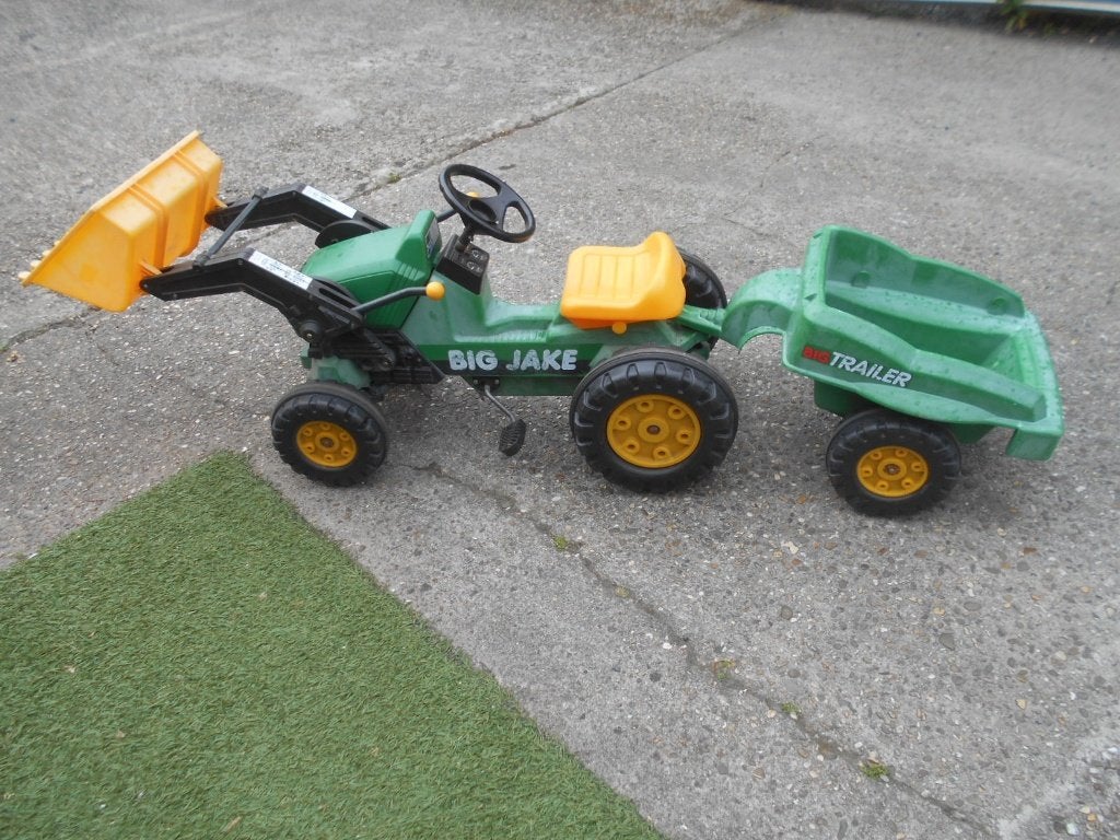 BIG Traptractor met kar, Ophalen, Gebruikt
