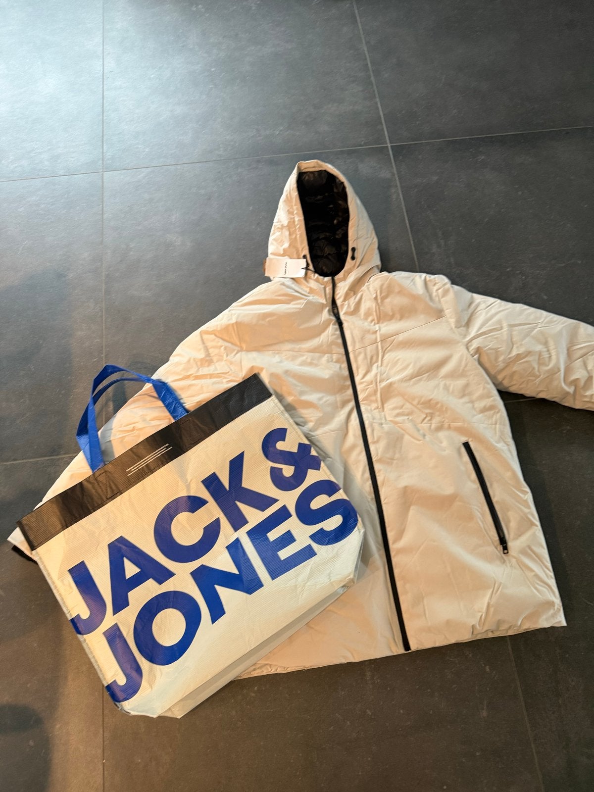 Jack & Jones Puffer parka Jas - Nieuw met kaartjes, Ophalen of Verzenden, Nieuw, Overige maten, Beige