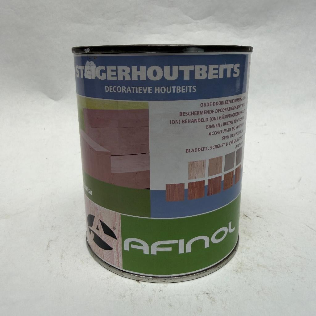 Afinol Steigerhoutbeits Hout Beits Lak White Wash 750ml, Wit, Nieuw, Beits, Afinol
