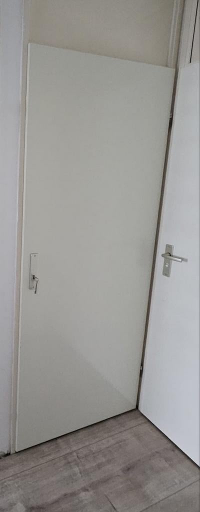 Kastdeur opdek 203x85 cm - Wit, Doe-het-zelf en Verbouw, Deuren en Horren, Ophalen, 80 tot 100 cm, Binnendeur, Zo goed als nieuw