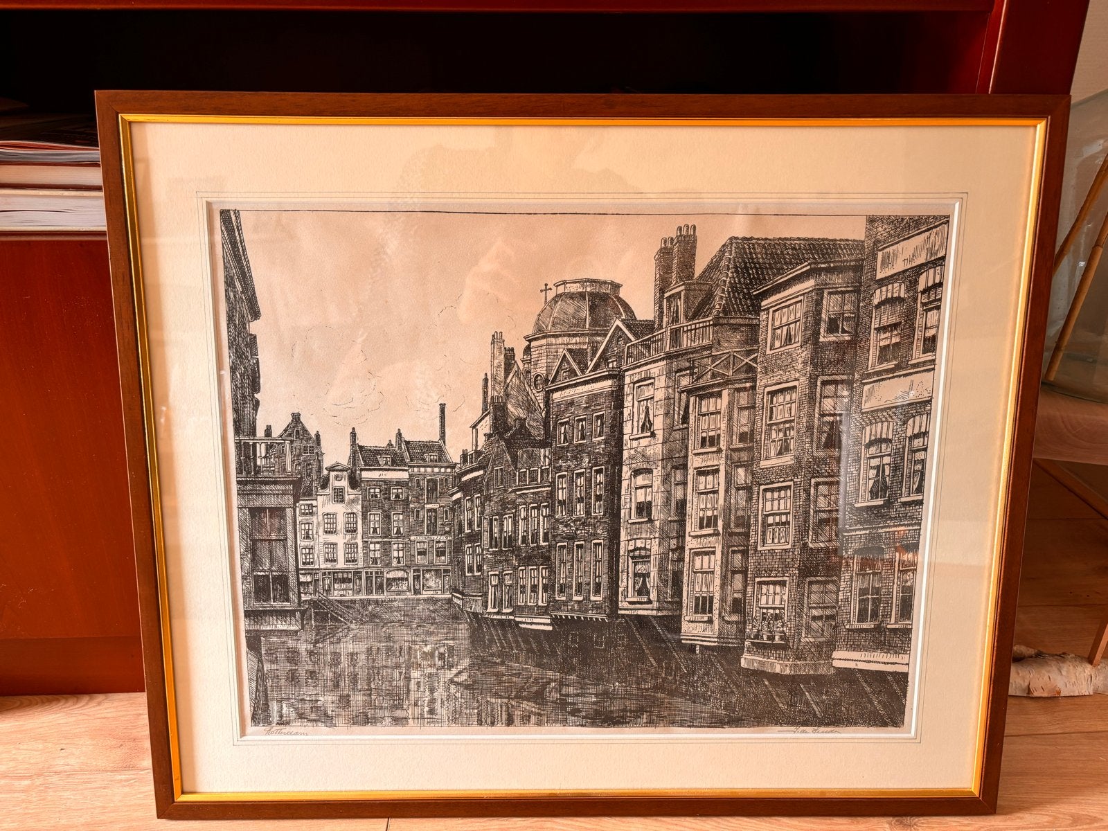 Rotterdam voor de oorlog - Stadsgezicht, Ophalen, Prent
