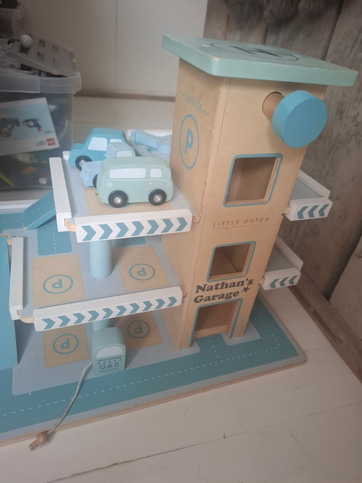 Little Dutch houten garage met gebruikssporen, Ophalen, Gebruikt, Overige typen