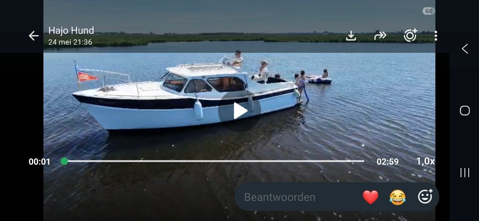 Verhoef Flowerland 740, Watersport en Boten, Ophalen, Overige merken, 70 cm, Gebruikt