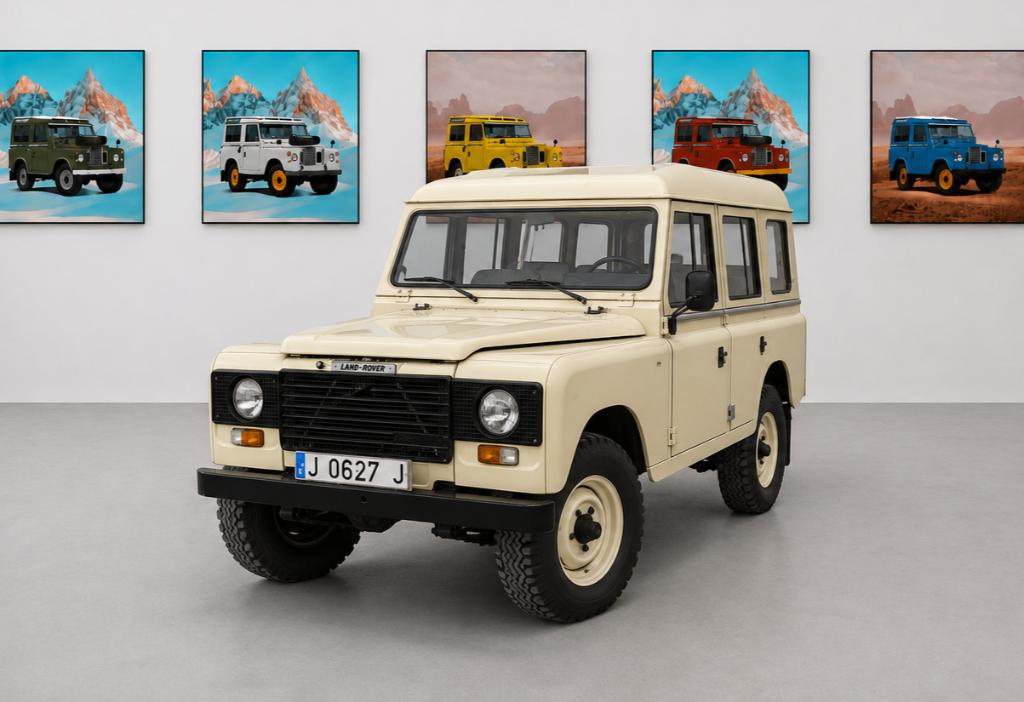 Land Rover 109, bj 1986, oldtimer, frame-off restauratie, Auto's, Land Rover, Zwart, Beige, Leder