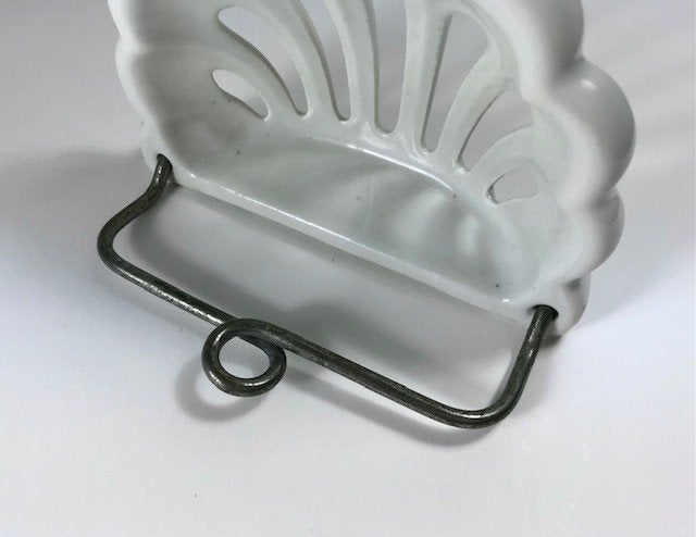Antieke Franse Sint-Jakobsschelp muur zeephouder keramiek, Antiek en Kunst, Antiek | Woonaccessoires, Ophalen of Verzenden
