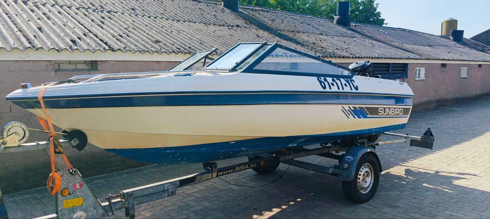 Speedboot Sunbird met 75 pk Mercury motor en trailer, Watersport en Boten, Ophalen, Gebruikt, 70 tot 120 pk, 75 pk