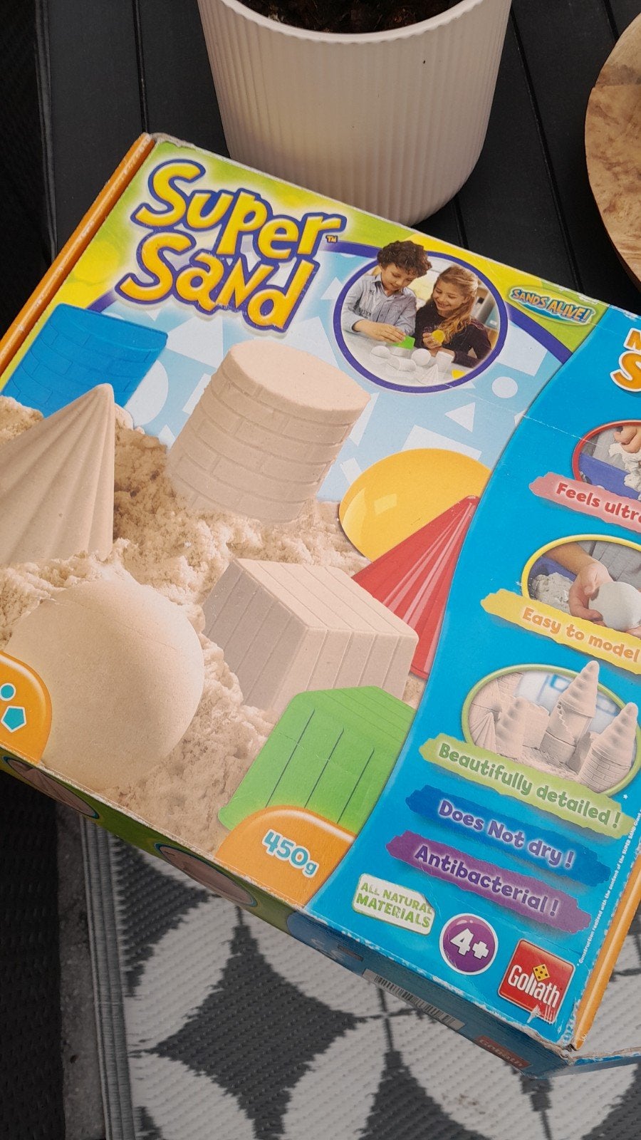 Super Sand  magic sand speelzand met vormpjes en bak, Ophalen of Verzenden, Gebruikt, Jongen of Meisje
