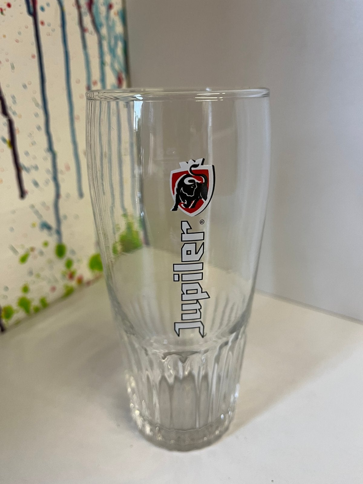 Jupiler bierglazen set van 6 glazen, Verzamelen, Ophalen of Verzenden, Nieuw, Glas of Glazen, Jupiler