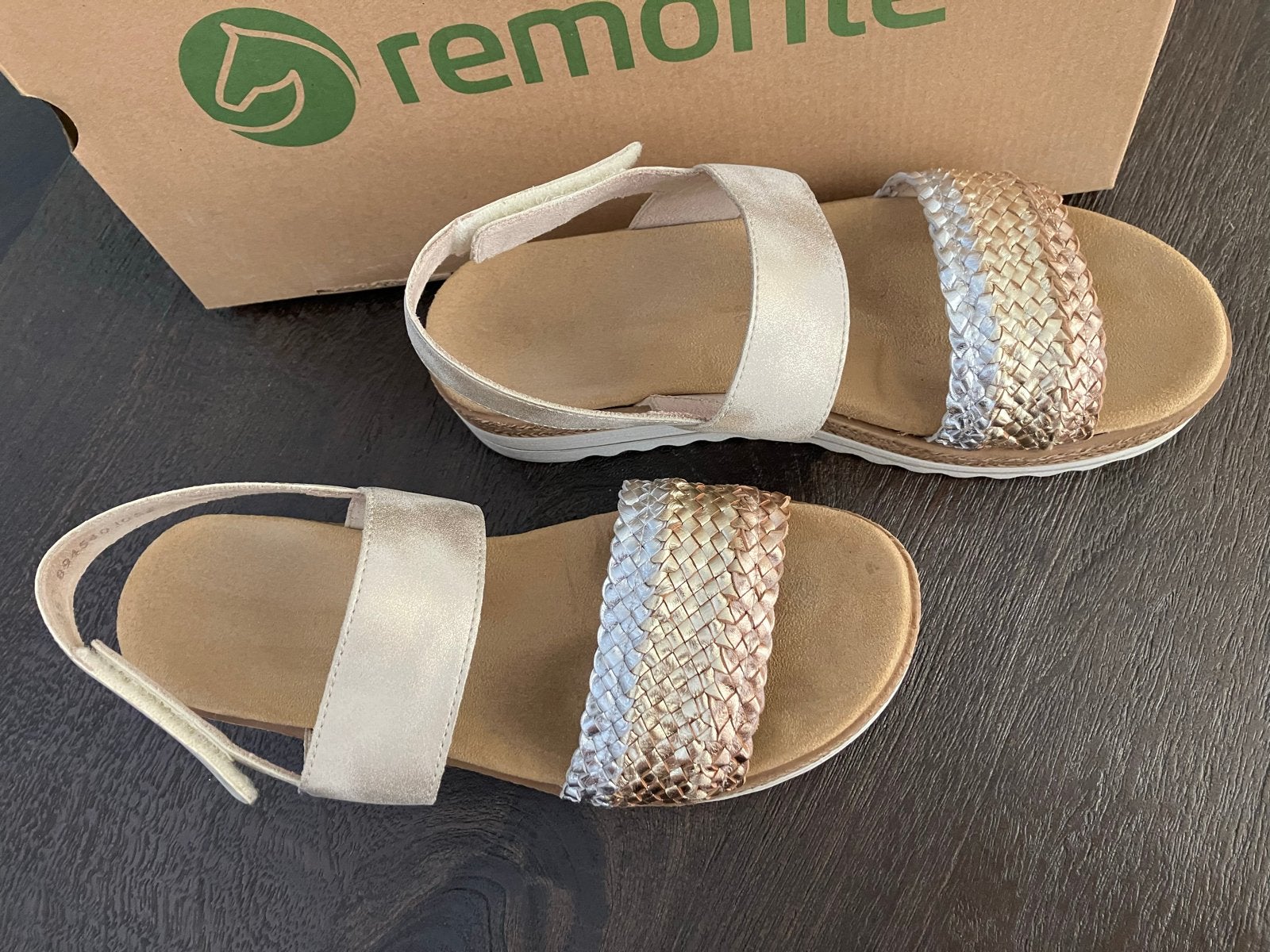 Remonte lederen sandaal met uitneembaar voetbed, maat 38, Ophalen, Zo goed als nieuw, Overige kleuren, Sandalen of Muiltjes