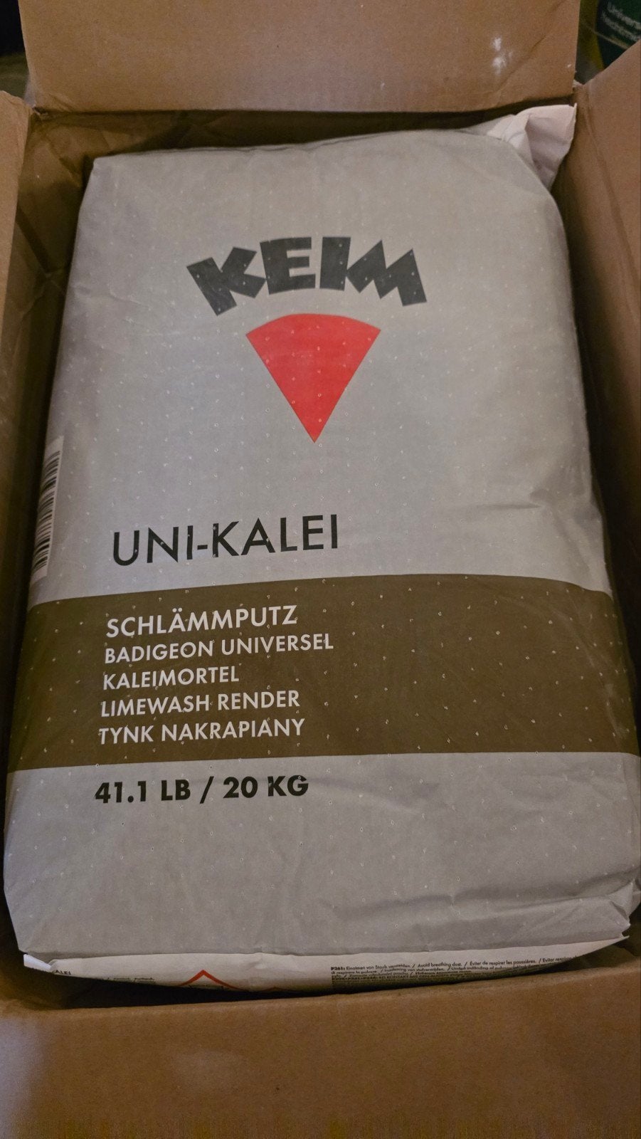 4 zakken KEIM Uni-Kalei (80 kg) - Nieuw en droog opgeslagen, Ophalen of Verzenden