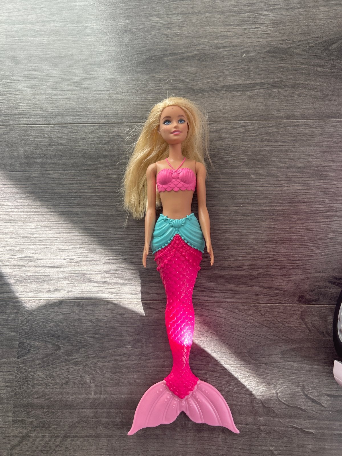 Barbie Zeemeermin Pop - Roze en Blauw, Ophalen of Verzenden, Zo goed als nieuw, Barbie