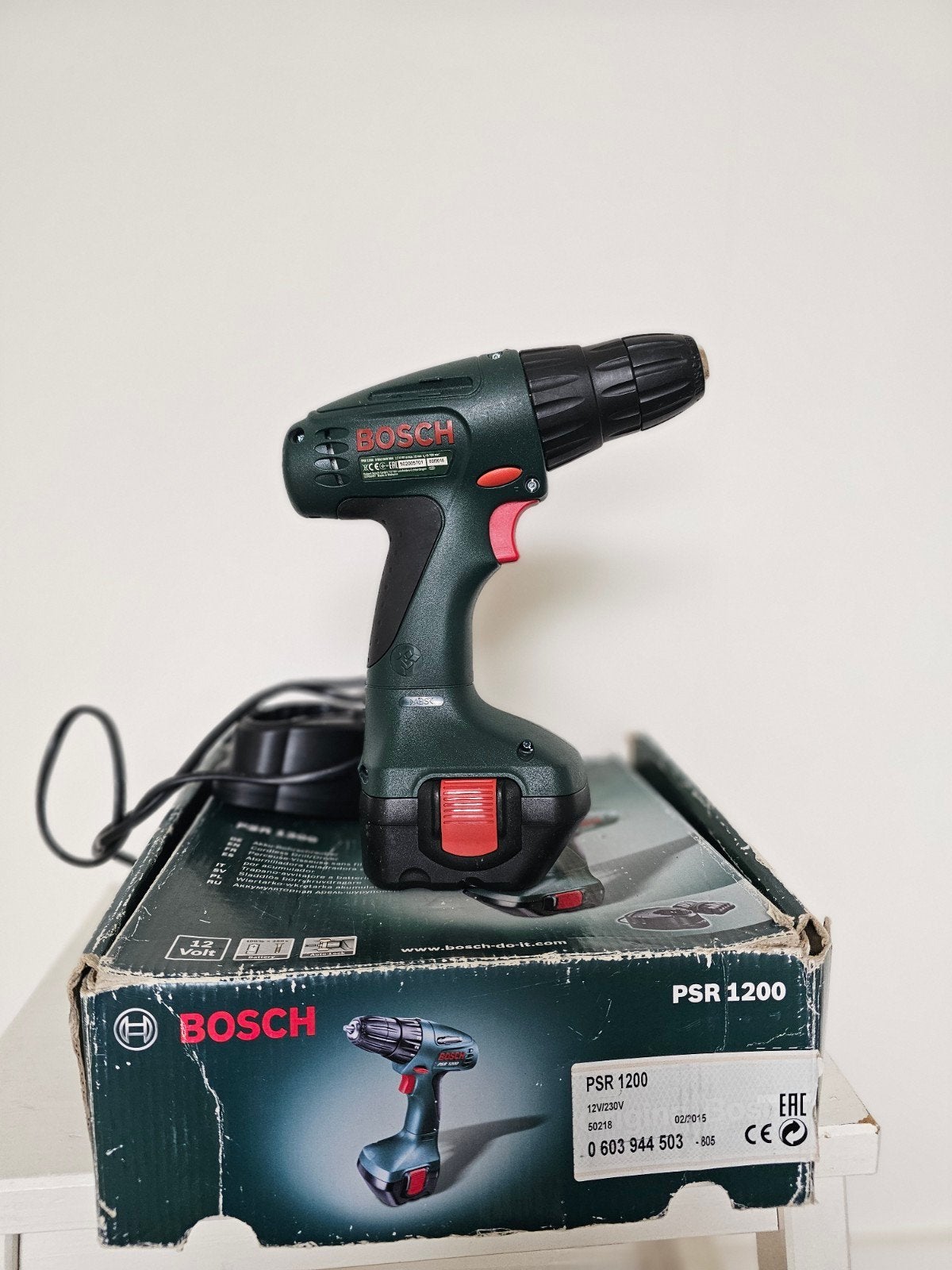 Bosch PSR 1200 Boor-/Schroefmachine (accu defect), Ophalen of Verzenden, Gebruikt, Minder dan 400 watt, Boor- en Schroefmachine