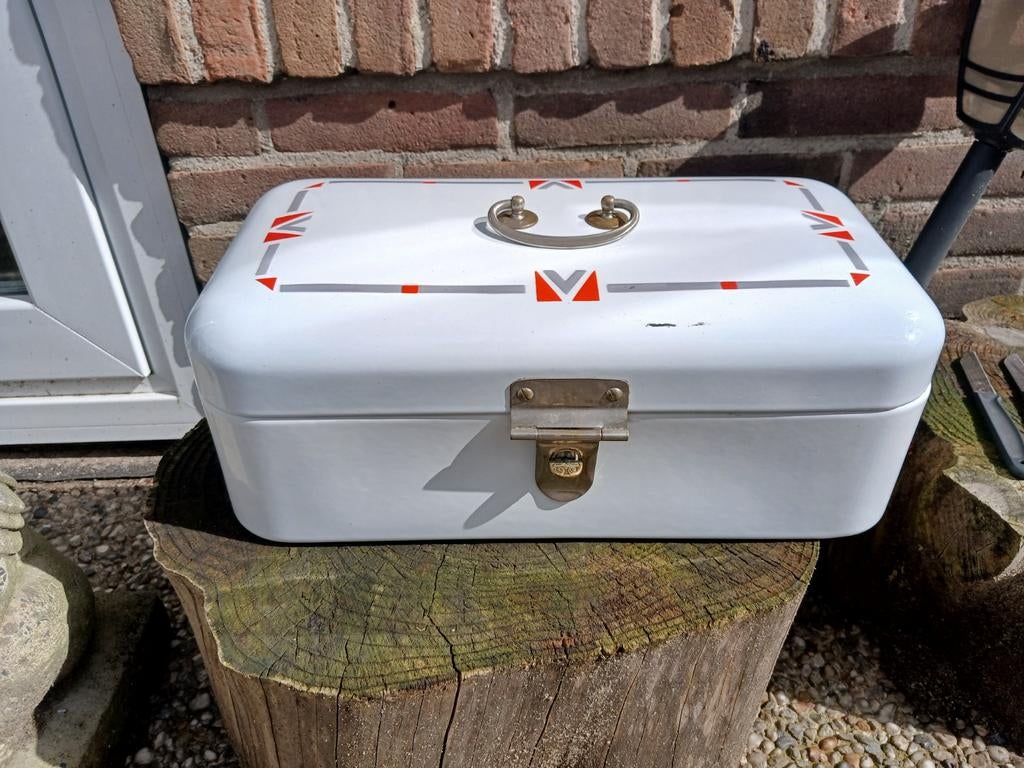 Emaille broodtrommel Art Deco, Antiek en Kunst, Antiek | Emaille, Ophalen of Verzenden