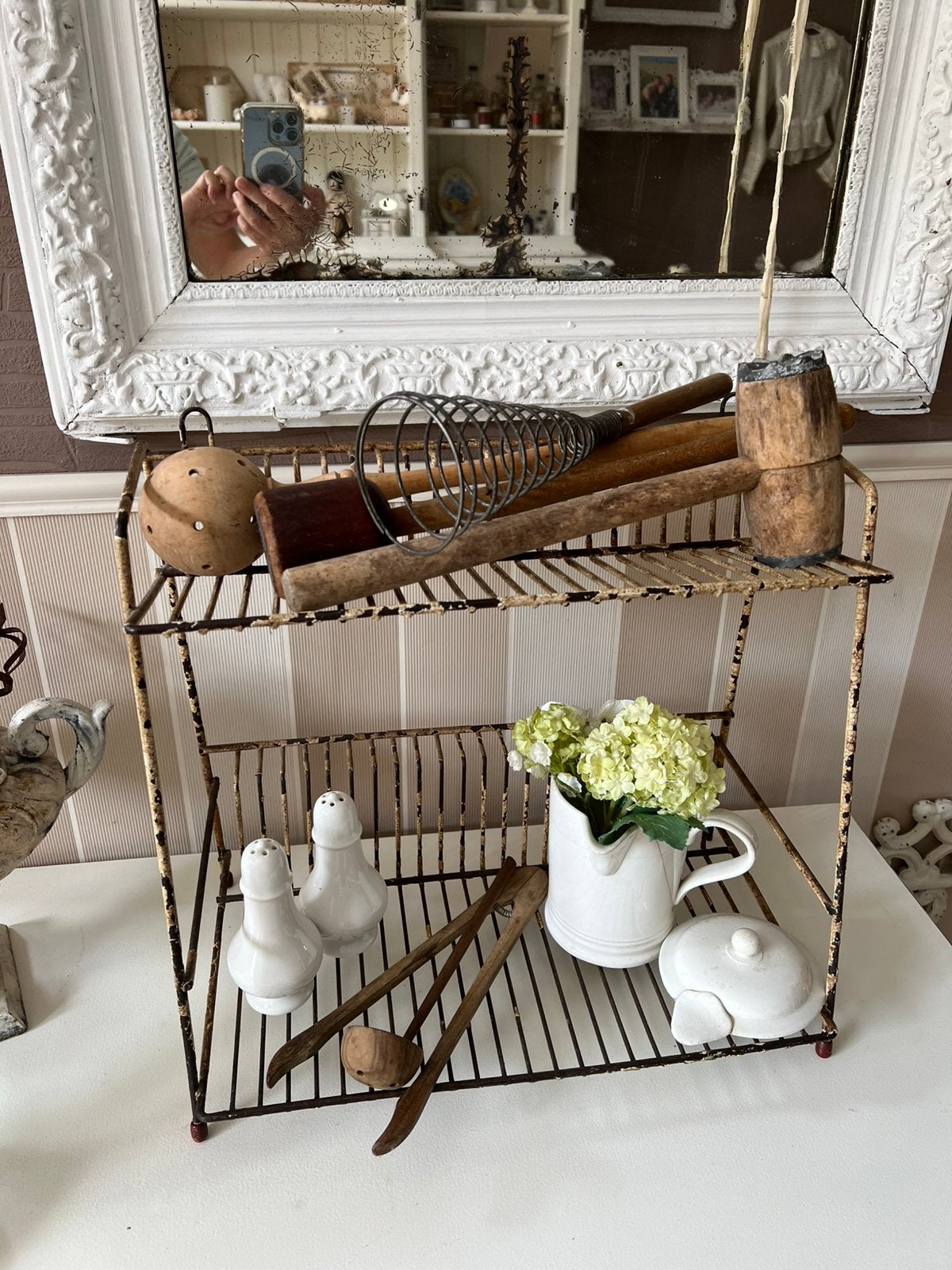 Een brocante afdruiprek, Antiek en Kunst, Ophalen of Verzenden