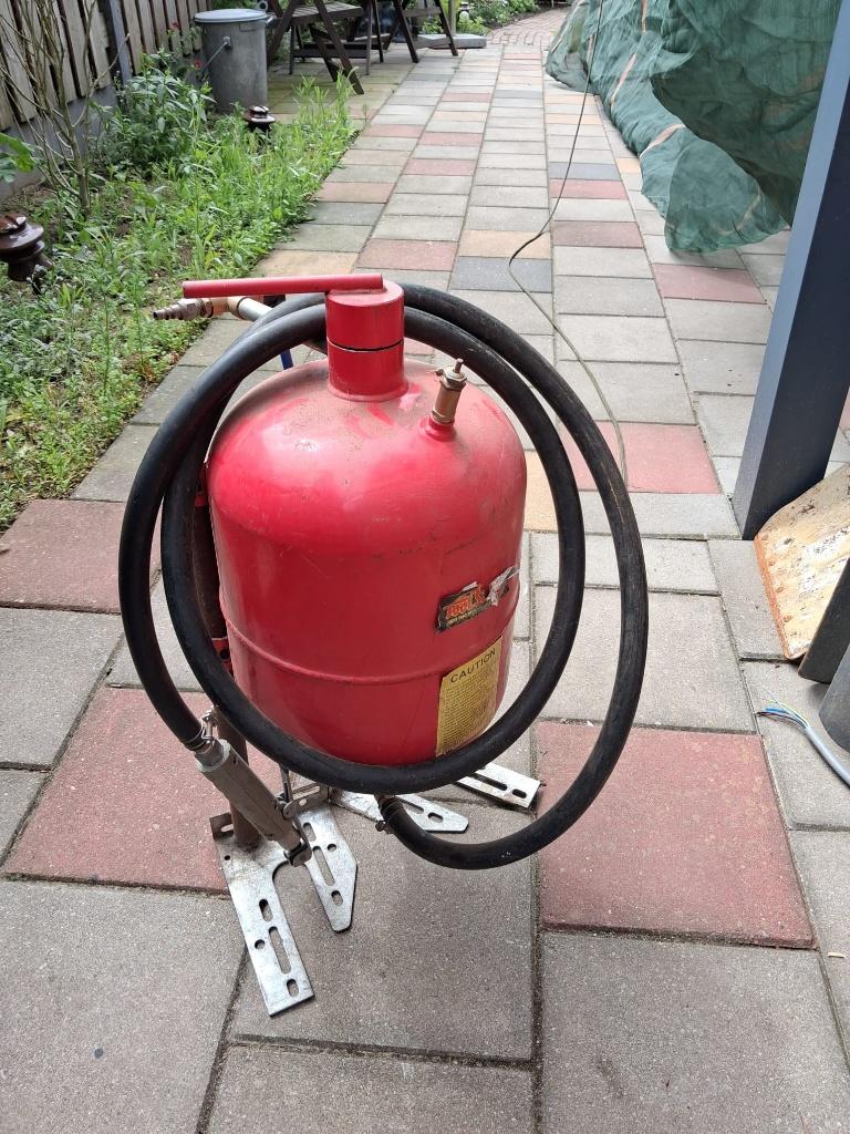 Zandstraler, Ophalen, Gebruikt