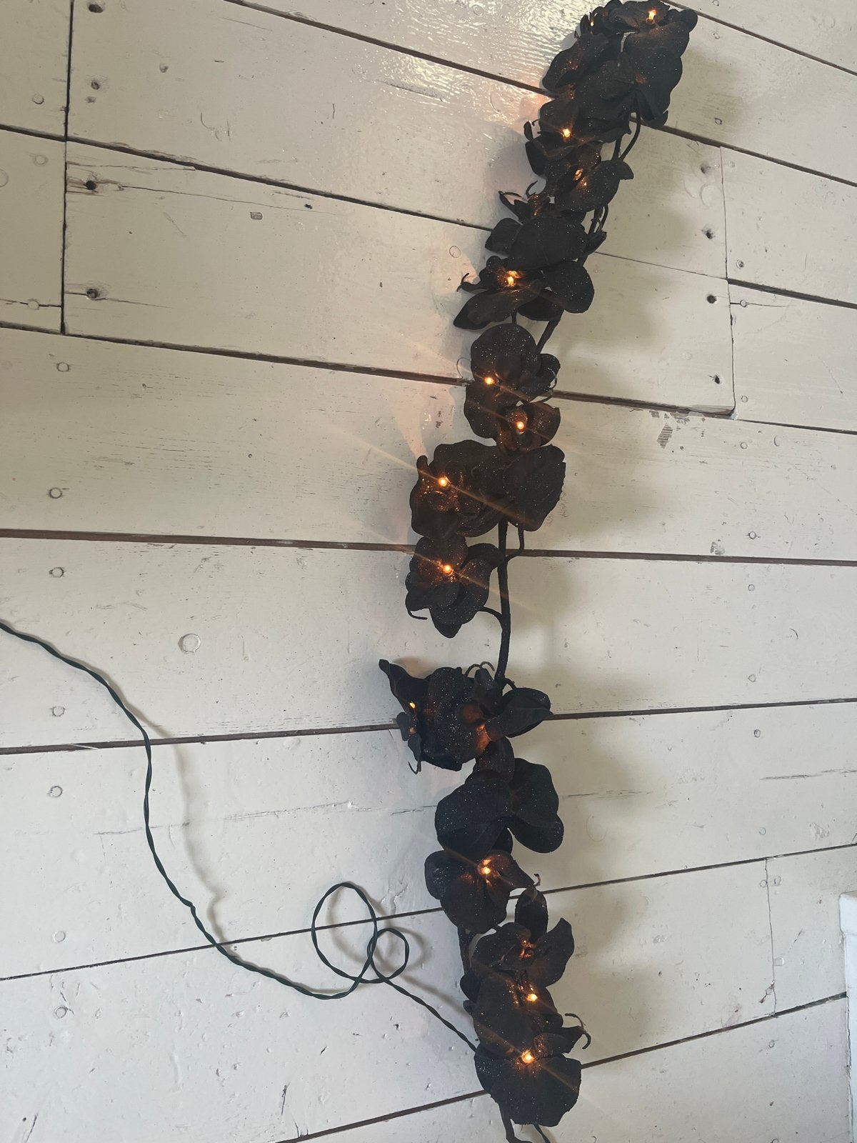 3 x Zwarte orchideeën Slinger met Verlichting, Diversen, Ophalen, Zo goed als nieuw