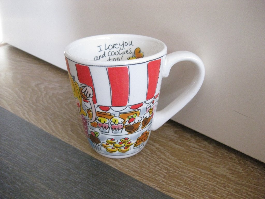 Blond Amsterdam Mok - I Love You and Cookies Too! 350ml, Huis en Inrichting, Verzenden, Keramiek, Nieuw, Mok