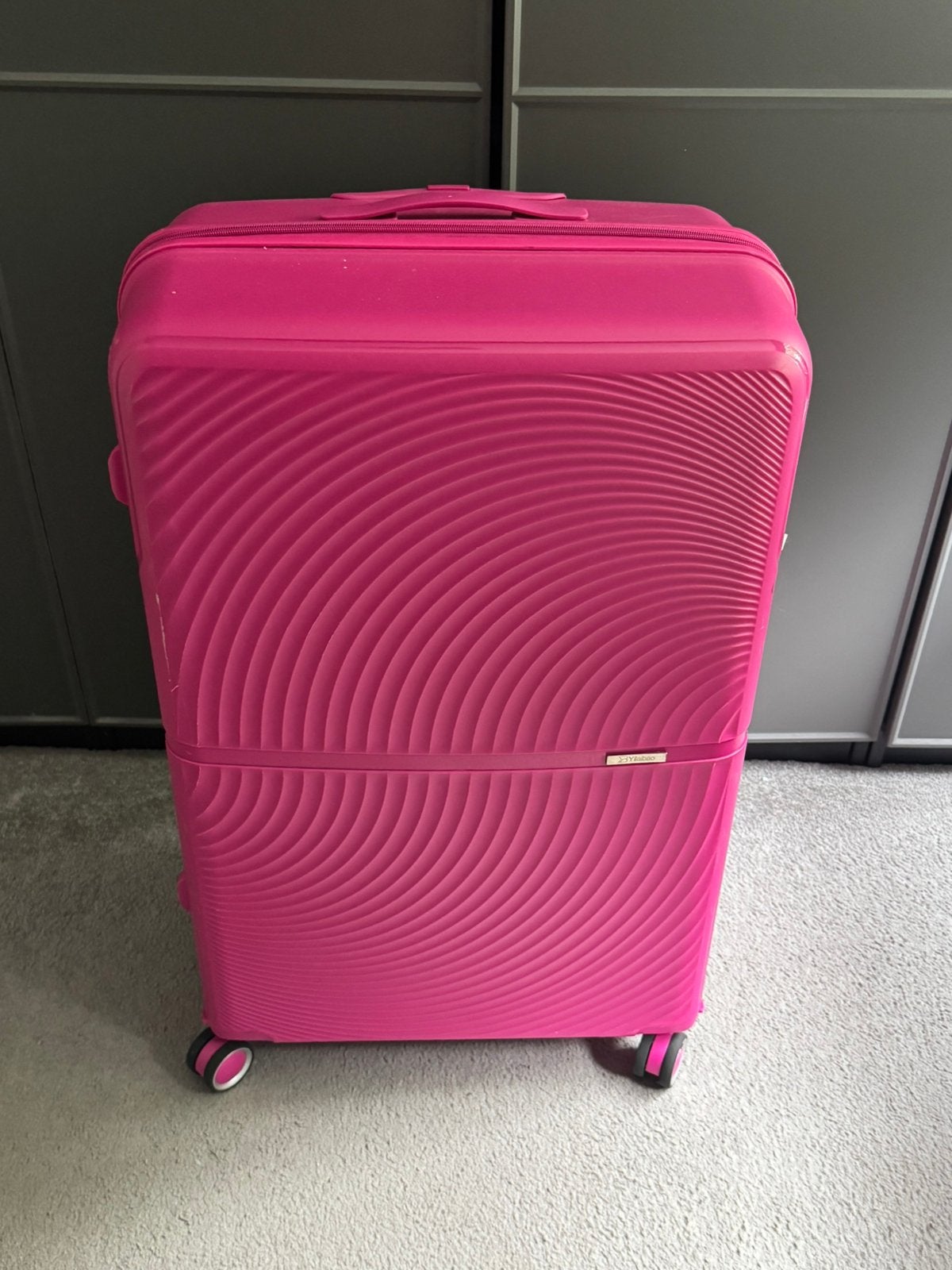 Roze koffer, Ophalen, Gebruikt, Hard kunststof