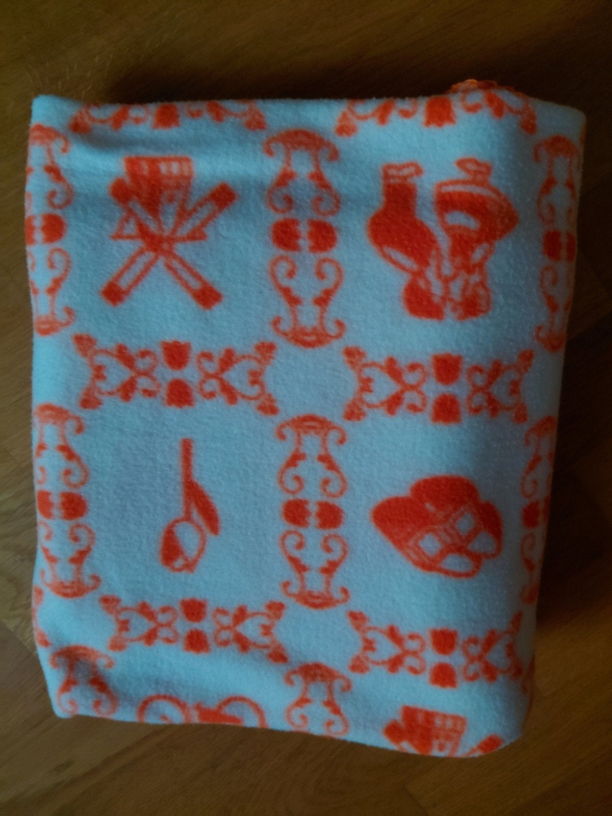 Plaid met Nederlandse prints nieuw, Fleecedeken, 118 cm, Oranje, Nieuw