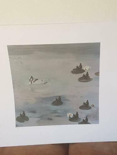 zeefdruk floating painters karin bos handgeschreven gesign, Ophalen
