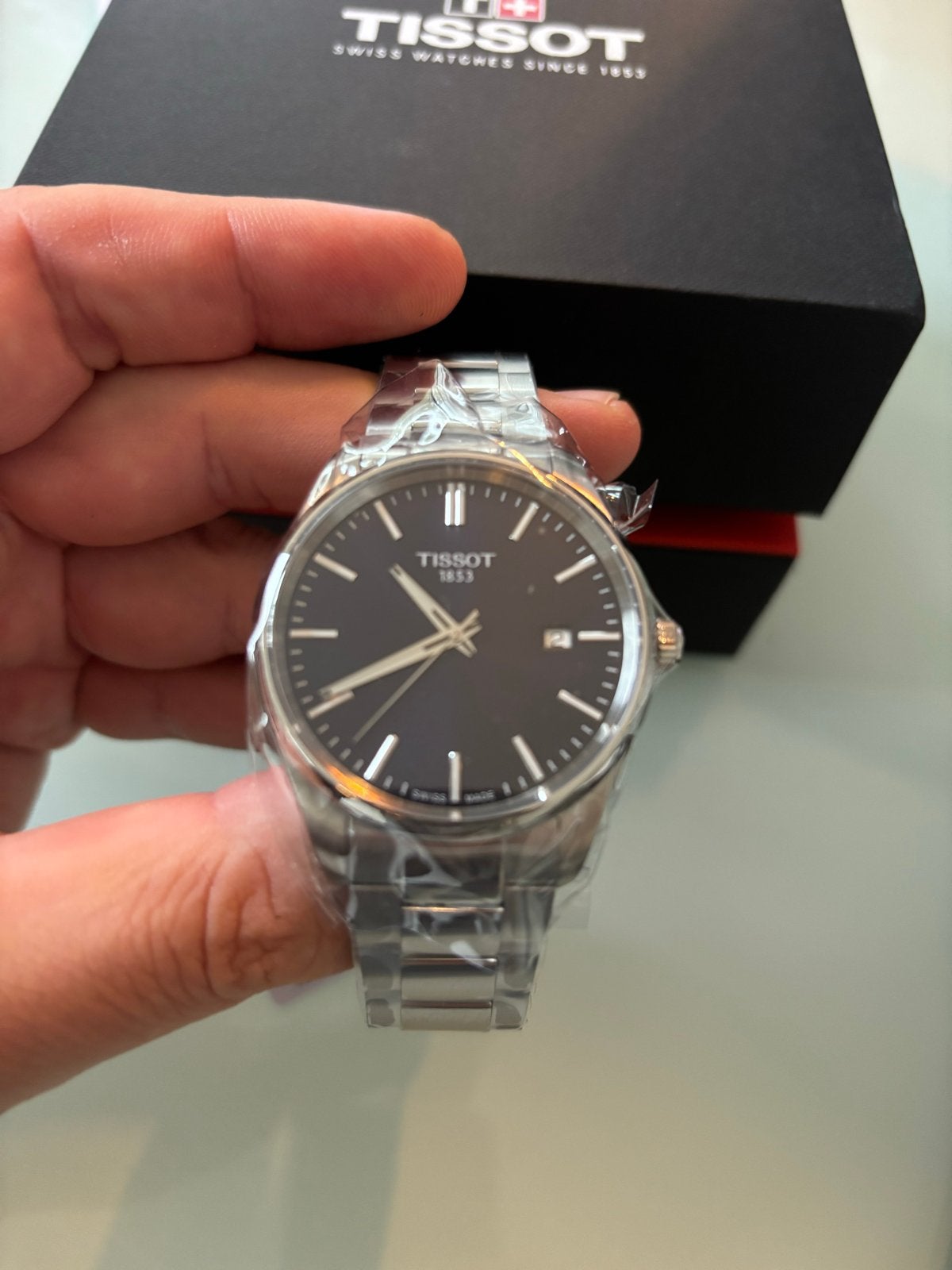 SUPER ELEGANTE TISSOT PR100 SERIE IN PRACHTIG MARINEBLAUW!, Overige merken, Staal, Staal, Polshorloge