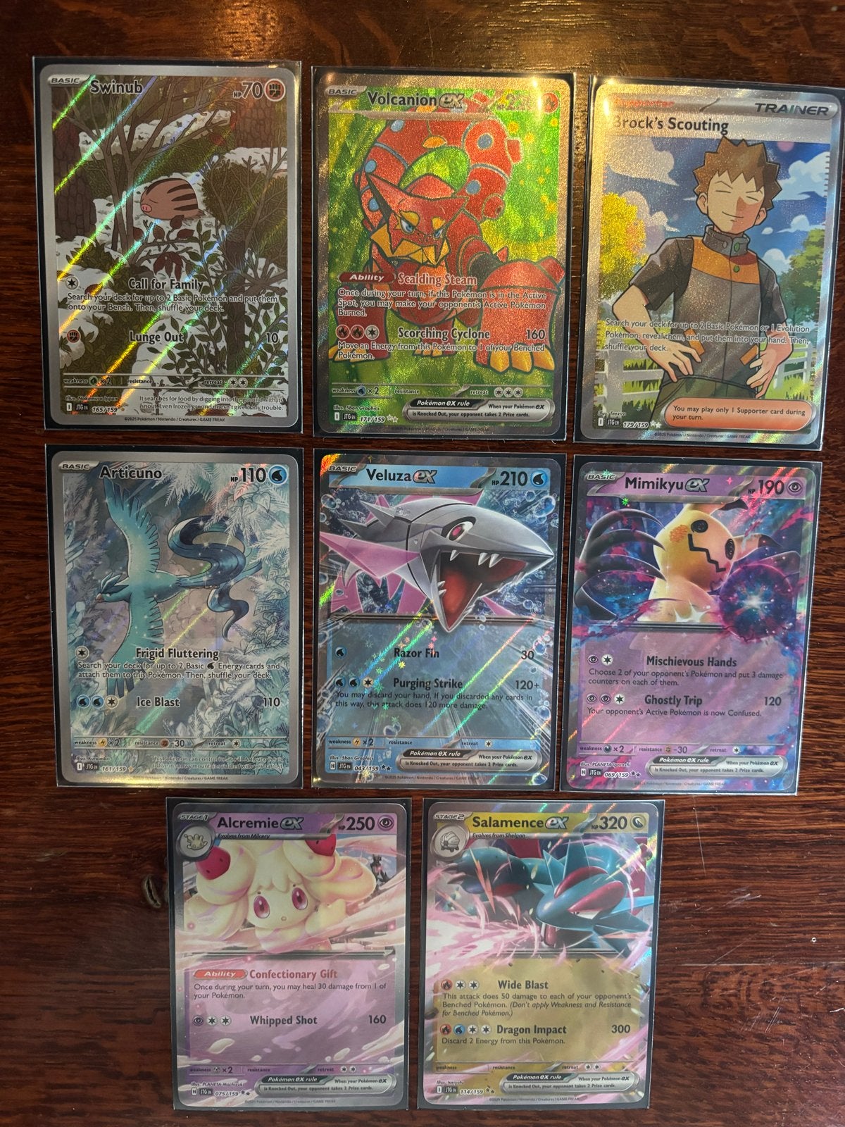 Pokémon Journey Together - 8 Zeldzame Holo/EX/V Kaarten, Ophalen of Verzenden, Zo goed als nieuw, Meerdere kaarten, Foil