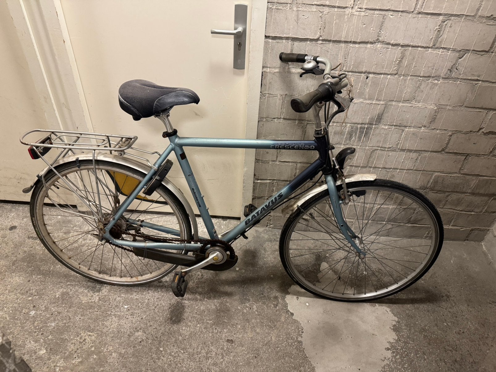 Heren fiets Batavus blauw, Ophalen, Gebruikt, Batavus
