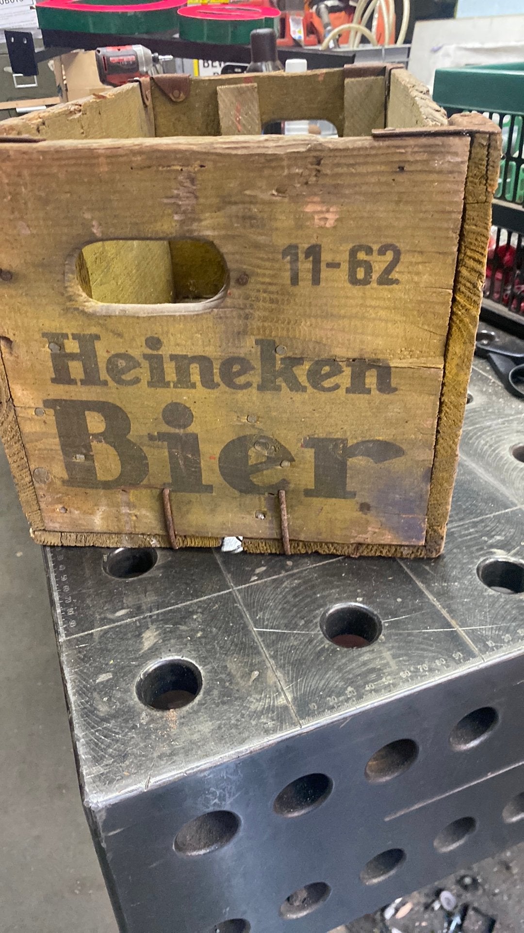Vintage Heineken krat, Ophalen, Minder dan 35 cm, Minder dan 50 cm, Zo goed als nieuw