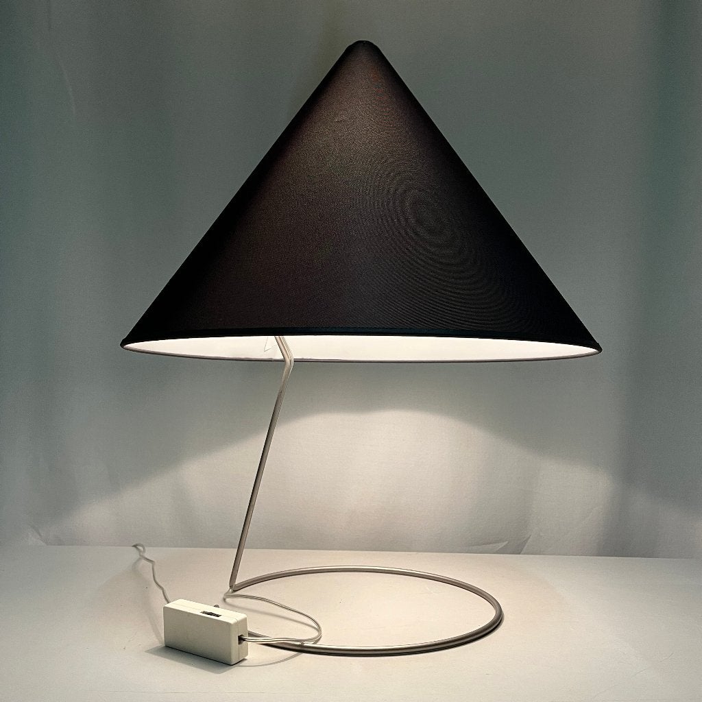 Jaren 80 postmodern lamp Jacques Tillman voor Eikelenboom, Huis en Inrichting, Tafellamp, Zo goed als nieuw, Jacques Tillman, Metaal