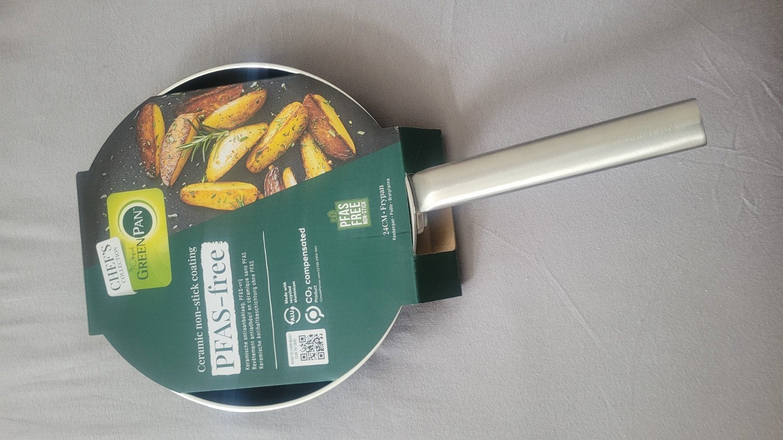 Nieuwe GreenPan Chef's Edition Koekenpan 24cm PFAS-vrij, Koekenpan, Met handvatten, Ophalen of Verzenden, GreenPan