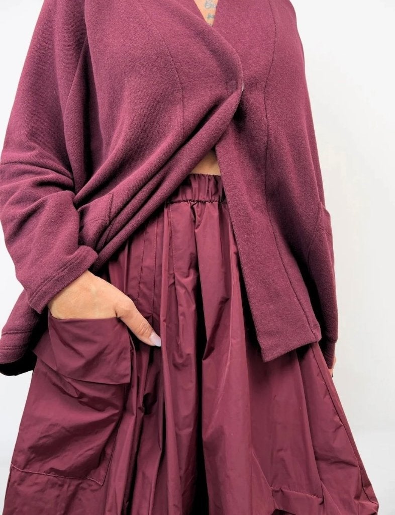 Jurerê NIEUW asymmetrische ballonrok bordeauxrood, Maat 38/40 (M), Verzenden, Jurerê, Nieuw