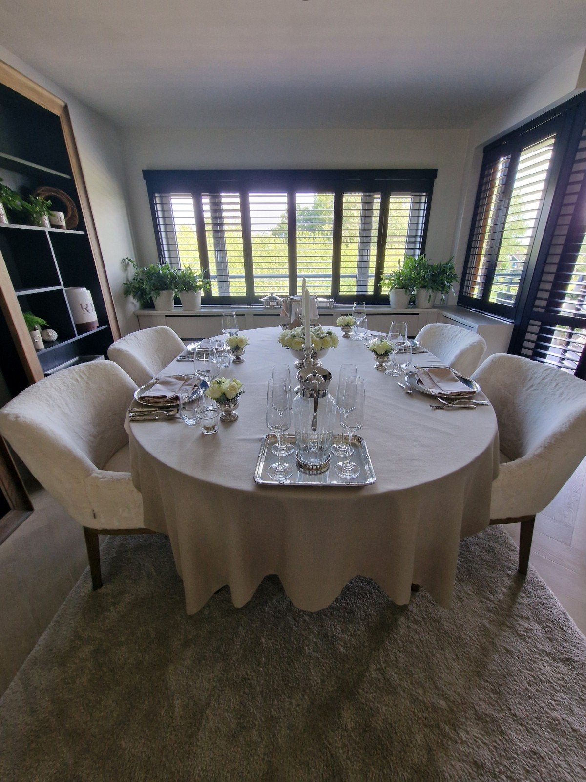 vloerkleed laagpolig ecru creme beige, Ophalen, Zo goed als nieuw