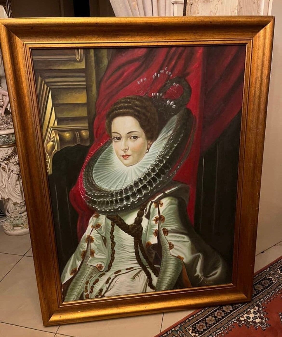 Groot olieverf portret schilderij, Ophalen