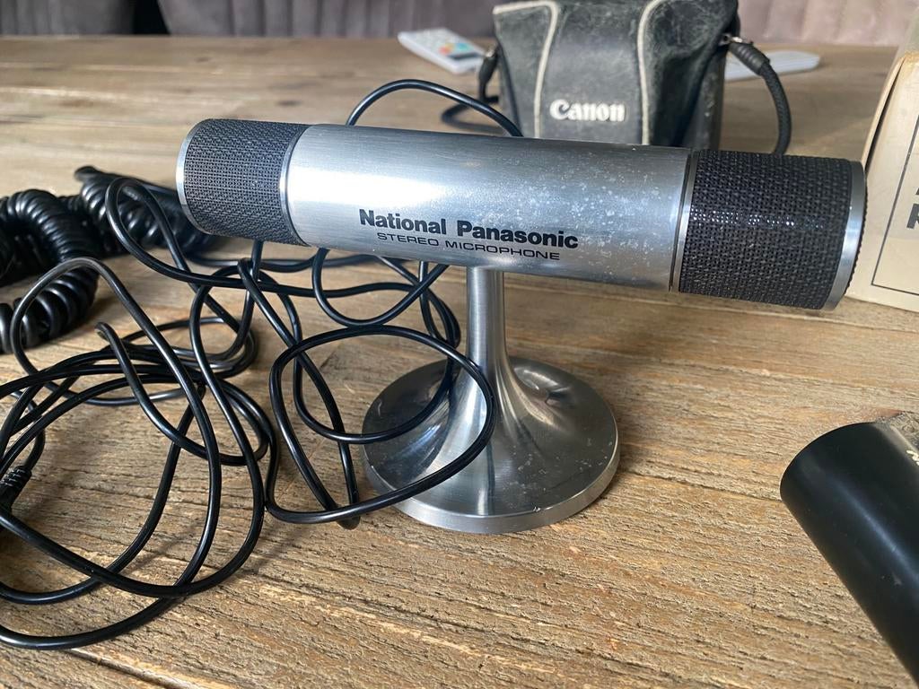 National Panasonic RP 8135 microfoon in doos, Computers en Software, Pc speakers, Ophalen of Verzenden, Gebruikt