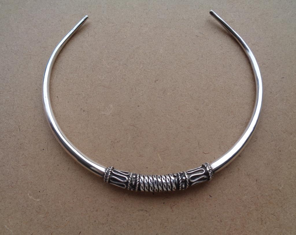 zilveren Bali spang ketting [990], Verzenden, Zo goed als nieuw, Zilver, Zilver