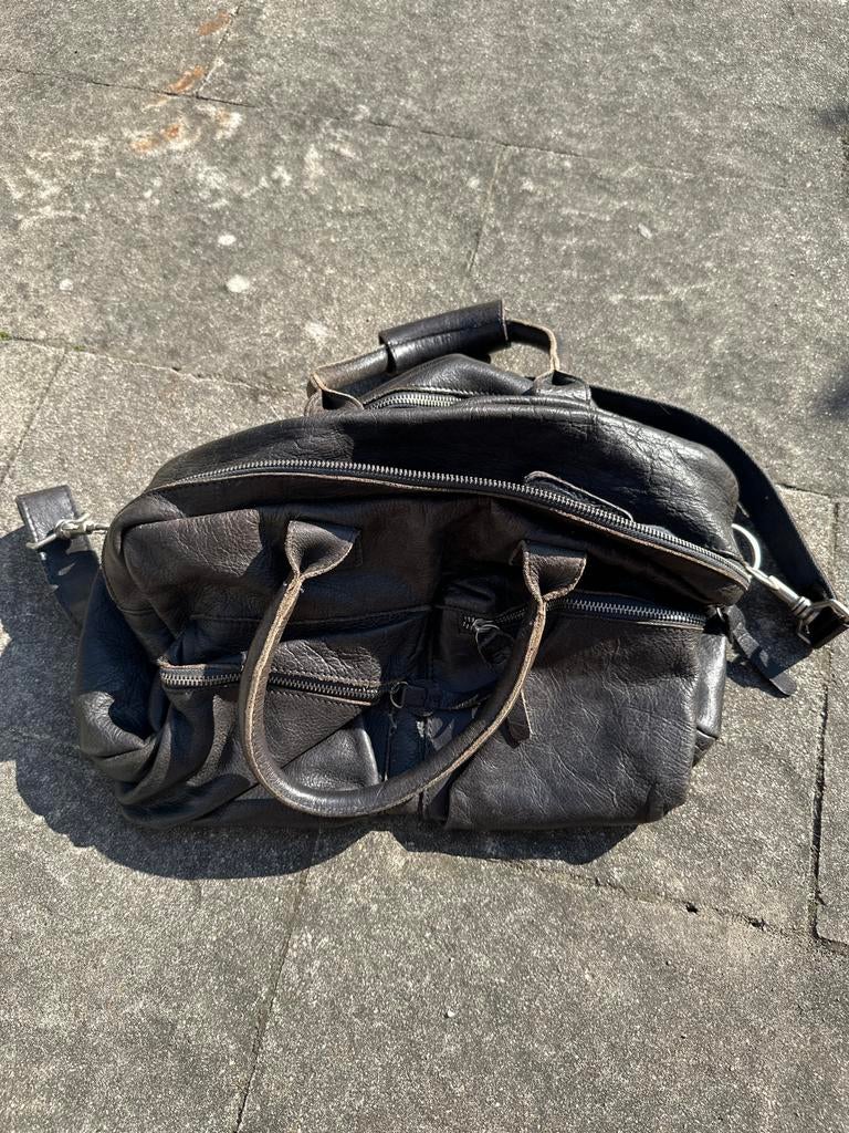 Cowboysbag Leren Reistas/Weekendtas - Zwart, Gebruikt, Ophalen of Verzenden, Zo goed als nieuw